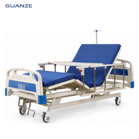 Lit d'hôpital manuel réglable à 3 fonctions, directement de l'usine, avec panneaux en ABS, pour les distributeurs d'Asie du Sud-Est et les soins à domicile pour personnes âgées