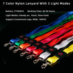 Neón LED <span class=keywords><strong>collar</strong></span> cuello cordón Navidad diversión iluminar RGB carnaval crucero luminoso intermitente Material de nailon para graduación - Product Image 4