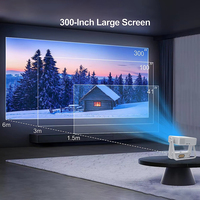 LONNST A5Pro Projecteur dynamique à double écran avec écran tactile Haut-parleur intégré 5G WiFi Smart Beam Mini pour Home Cinéma