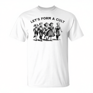 Camiseta de satira con humor negro retro de Let's Form A Cult - Product Image 2