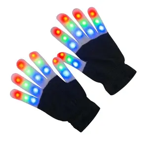 Fournisseur de fête du festival d'Halloween enfants adultes mitaines LED lumineuses avec doigt clignotant
