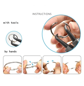 Lá lỏng lẻo chất kết dính Nhẫn Vòng Kim Loại Cuốn sách nhẫn cho thẻ chỉ Số Key Keychain giấy tài liệu văn phòng Nguồn cung cấp - Product Image 4