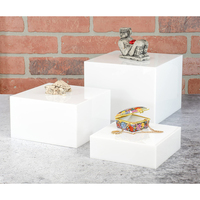 Nouveau présentoir de buffet acrylique de conception pour des rehausseurs de buffet de partie support de gâteau blanc pour la vente en gros