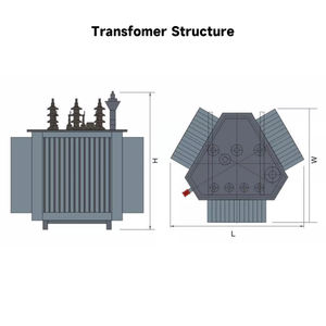 Transformateur immergé dans l'huile de refroidissement par ventilateur externe Type de tube de refroidissement Transformateur triphasé Banque de <span class=keywords><strong>radiateur</strong></span> Transformateur immergé dans l'huile - Product Image 2