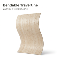 Carrelage en pierre de travertin flexible, panneau mural en argile modifié pliable, revêtement mural en faux marbre pour intérieur et extérieur, plaque décorative 3D