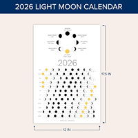 Calendrier des phases lunaires Dark Moon 2027 – Affiche murale lunaire à suspendre – Superbe cadeau unique – Suivi de la lune – Décoration artistique – Astrologie – Papier