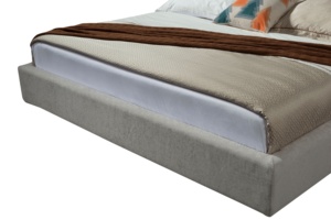 Hiện Đại Tùy Chỉnh Thiết Kế Màu <span class=keywords><strong>Grey</strong></span> Nhung Đầu Giường Nữ Hoàng Kích Thước Mềm Mại Và Thắp Sáng Giường Với Gỗ Rắn Và Kim Loại Cho Phòng Ngủ Sử Dụng Nhà - Product Image 6