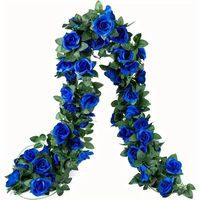 Grande Guirlande de Mariage en Soie Blanche Faite à la Main, Couronne de Roses en Rotin, Vigne de Fleurs Artificielles pour Cérémonie, Arche, Décoration de Fête à Domicile, Effet Réel