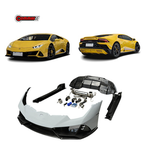 Kit carrosserie EVO Style en fibre de carbone pour Lamborghini Huracan LP580 LP610 LP640 : pare-chocs avant et arrière, jupes latérales, tuyau d'échappement - Product Image 1