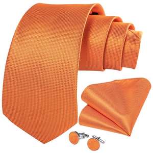 Wholesale Custom Solid Color <strong>Tie</strong> <strong>Orange</strong> Mens Silk Neck <strong>Ties</strong> <strong>and</strong> <strong>Pocket</strong> <strong>Square</strong> - Product Image 6
