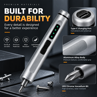 Kit de tournevis de précision portable multifonction pour réparation de téléphones portables, montres et ordinateurs portables, rechargeable, avec fonction avant/arrière