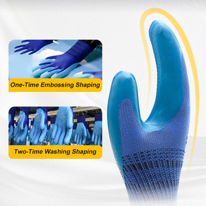 Gants de travail personnalisés XINGYU avec logo, polyester, coton, élasthanne, soie, <span class=keywords><strong>latex</strong></span>, revêtement gaufré, sécurité, doublure en nylon, gants de travail enduits de <span class=keywords><strong>latex</strong></span> - Product Image 3