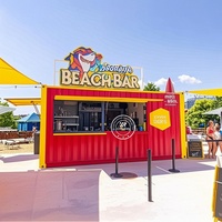 Restaurant de restauration rapide et boutique éphémère 2026 Mini magasin Conteneur en acier préfabriqué Bar avec roues pour utilisation en extérieur Tiny Mobile Shop