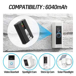 미국 재고 V4 충전식 카메라 배터리 링 초인종 1/2/3/4 스포트라이트 및 스틱 업 카메라 - Product Image 5