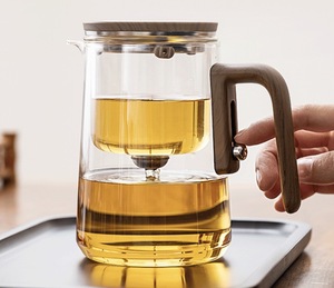 Tetera de Vidrio con Infusor Extraíble, Tetera Magnética para Té de Hojas Sueltas, Tetera Mágica con Colador de 600 ml - Product Image 1