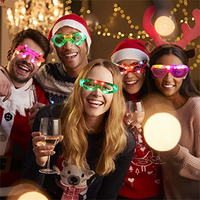 Lunettes LED 7 formes 6 LED Lumineuses dans le noir Fournitures de fête Cadeau pour enfants Adultes Lunettes lumineuses pour anniversaire Noël