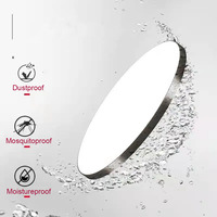 Plafonnier LED Moderne IP54 Tri-proof en Plastique 3CCT Étanche à Montage en Saillie pour Balcon/Cuisine/Corridor, Anti-poussière pour Salle de Bain
