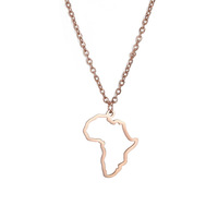 Personnalisé Petit État Contour Collier, Mode L'état Bijoux Voyage Rassis Collier