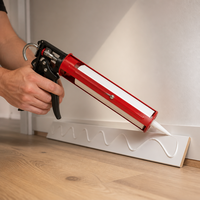 Pistolet à calfeutrer robuste, outil d'application professionnel pour le jointoiement des carreaux et l'étanchéité des fenêtres