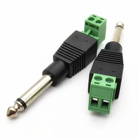Prise Audio Jack 6.35mm 2PIN 3Pin 1/4 "6.3mm prise mâle Mono stéréo connecteur sans soudure tête Audio à prise terminale