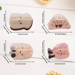 Pince à cheveux en forme de pain, mignonne et tendance, couleur bonbon, en plastique, style requin, accessoires pour cheveux - Product Image 2