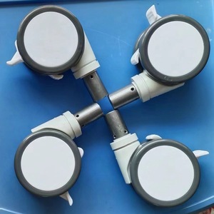 Customized 5-inch caster wheels with double-piece swivel base; hospital <b>bed</b> wheels, nursing <b>bed</b>, operating <b>table</b> accessories, - Product Image 2