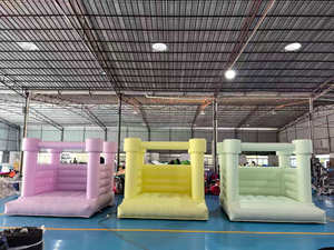 Château gonflable commercial en PVC blanc pour aire <span class=keywords><strong>de</strong></span> jeux extérieure, avec toboggan et piscine à balles, idéal pour les entreprises <span class=keywords><strong>de</strong></span> location - Product Image 6
