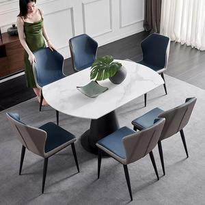 <span class=keywords><strong>Tavolo</strong></span> da Pranzo Girevole Estensibile e Retrattile - <span class=keywords><strong>Tavolo</strong></span> Rotondo Pieghevole Moderno per Appartamenti a <span class=keywords><strong>6</strong></span> <span class=keywords><strong>Posti</strong></span> con Superficie in Pietra Sinterizzata Resistente - Product Image 3