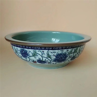 Bol à soupe en céramique antiadhésif Zhenwu SP01, grande capacité, compatible micro-ondes, style rétro, personnalisable en usine