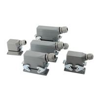 Connecteur d'alimentation industriel robuste HDC-HE-016-03 à 16 broches, contacts en cuivre, boîtier en aluminium, IP65, type VGA