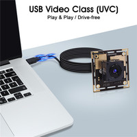 Caméras USB industrielles ELP OV5640 à mise au point automatique, HD 5MP, module de caméra USB2.0 avec objectif 60 degrés pour scanner de codes QR et de dispositifs médicaux