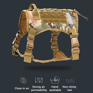 Harnais Tactique Personnalisable pour <span class=keywords><strong>Chien</strong></span> – Ensemble Réfléchissant d'Entraînement pour Grands Chiens, <span class=keywords><strong>Sac</strong></span> à <span class=keywords><strong>Dos</strong></span> de Service en Polyester Solide pour la Marche - Product Image 5