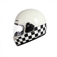 Casque de moto intégral ABS transfrontalier à coque compacte, sur mesure, certifié 3C/DOT, unisexe, toutes saisons, style rétro cruiser