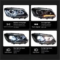 Feux de jour LED en forme de larme 12V pour Touran 10-15, clignotants modifiés, ensemble de phares universels