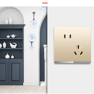 Interruptor de Pared Eléctrico Doméstico Estándar del Reino Unido, 2 Tomas, 2 Vías, 10A, 250V, Gris, 86*86mm, Compatible, Electrochapado - Product Image 5