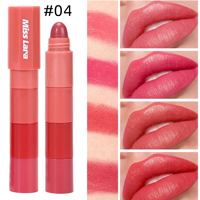 Lápiz Labial Mate Hidratante 4 en 1 de Larga Duración, Sombra de Ojos Roja a Prueba de Manchas, Pigmento Duradero para Ojos y Labios para Maquillaje