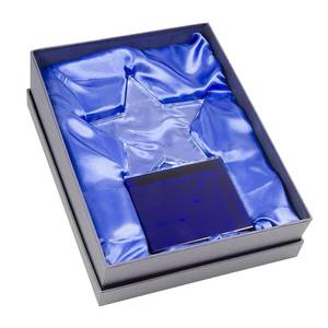 Trofeo Estrella de Cristal con Base Azul 130X130X10Mm para Premios y Reconocimientos - Product Image 3