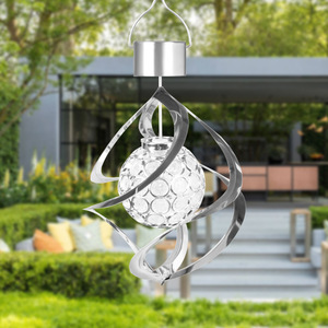 Lampe solaire de jardin à LED suspendue, alimentée par l'énergie solaire, résistante à l'eau, changeant de couleur RGB, lampe décorative avec cellule monocristalline - Product Image 3