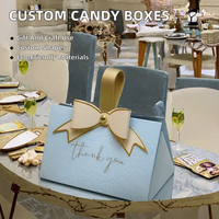 Boîte à bonbons portable personnalisée en papier couché avec impression évanescente pour mariages, cadeaux de mariage et bougies