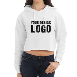 Wholesale Customized Gym Sport Cropped <b>Women</b> <b>Hoodie</b> Street Casual <b>Thin</b> Loose Breathable Short Ladies Pullover Hoodies - Product Image 1