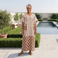 Nouvelle Robe de Soirée Élégante 2026 avec Poches et Foulard Imprimé – Ensemble de Robes de Banquet pour Femmes