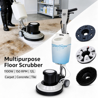 Polisseuse et Nettoyeur Électrique Rotatif Multifonction pour Carrelage, Béton, Moquette et Sols en Caoutchouc