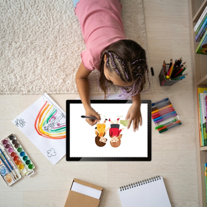 Tablette lumineuse <span class=keywords><strong>LED</strong></span> portable à piles avec gradation progressive et règle intégrée pour le dessin - Product Image 3