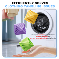 Balle de lavage réutilisable en TPR pour machine à laver - Outil de nettoyage des vêtements et des poils, éliminateur de poils d'animaux et attrape-poils