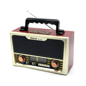 Radio BT sans fil en bois classique KEMAI MD-1703BT, AM/FM/SW 3 bandes, lecture USB/TF, batterie intégrée de 1400mAh - Product Image 6