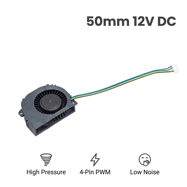 50mm 12V DC Blower Fan 4Pin PWM High Static Pressure Cooling Fan for Computer Case- OEM/ODM Available