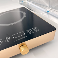 Cuisinière électrique portable à 2 brûleurs en céramique, plaque chauffante infrarouge de bureau, commande tactile, compatible avec toutes les casseroles