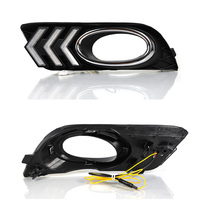 Feux de jour à LED modifiés, feux antibrouillard avant, feux de jour DRL, feux décoratifs pour Honda Civic 12-13