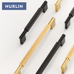 Nurlin Nuevo Tirador de Latón Macizo Cepillado con Diseño Cruzado para Gabinetes, Armarios, Electrodomésticos y Muebles, Tipo T-Bar Largo para Refrigerador - Product Image 6