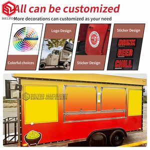 Belyoo Mobile Fast Food Van Chariots à café <span class=keywords><strong>Sandwich</strong></span> au <span class=keywords><strong>fromage</strong></span> BBQ Remorque alimentaire à vendre Chine Camion de pizza à la crème glacée Traiteur - Product Image 3